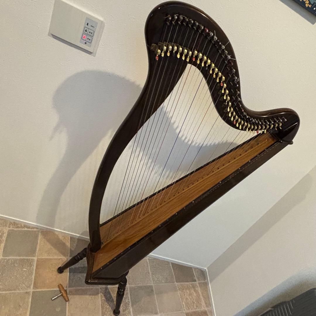 【ヴィンテージ希少品Aoyama/青山ハープアイリッシュハープ 130B 34弦
