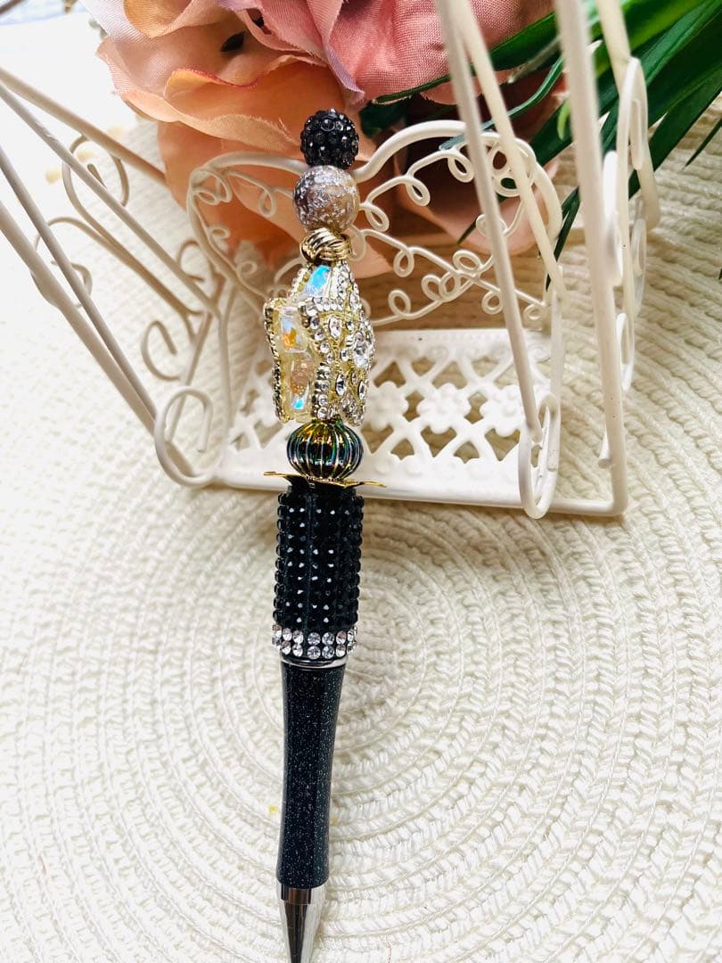 NO.284 カスタムボールペン　キラキラBIGスター　キラキラペントッパー