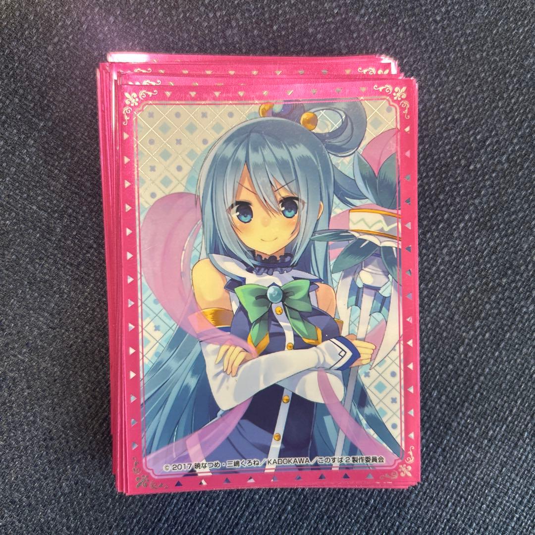 ヴァイスシュヴァルツ　このすば　めぐみんデッキ アクアのスリーブ付き