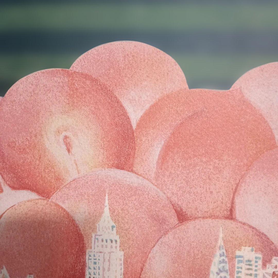 5681）作山畯治 リトグラフ？ (Manhattan Peachs)