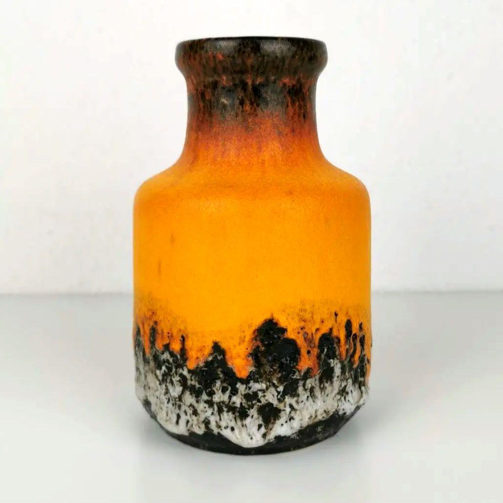 【西ドイツ製 Fatlava】scheurich 花瓶 16cm