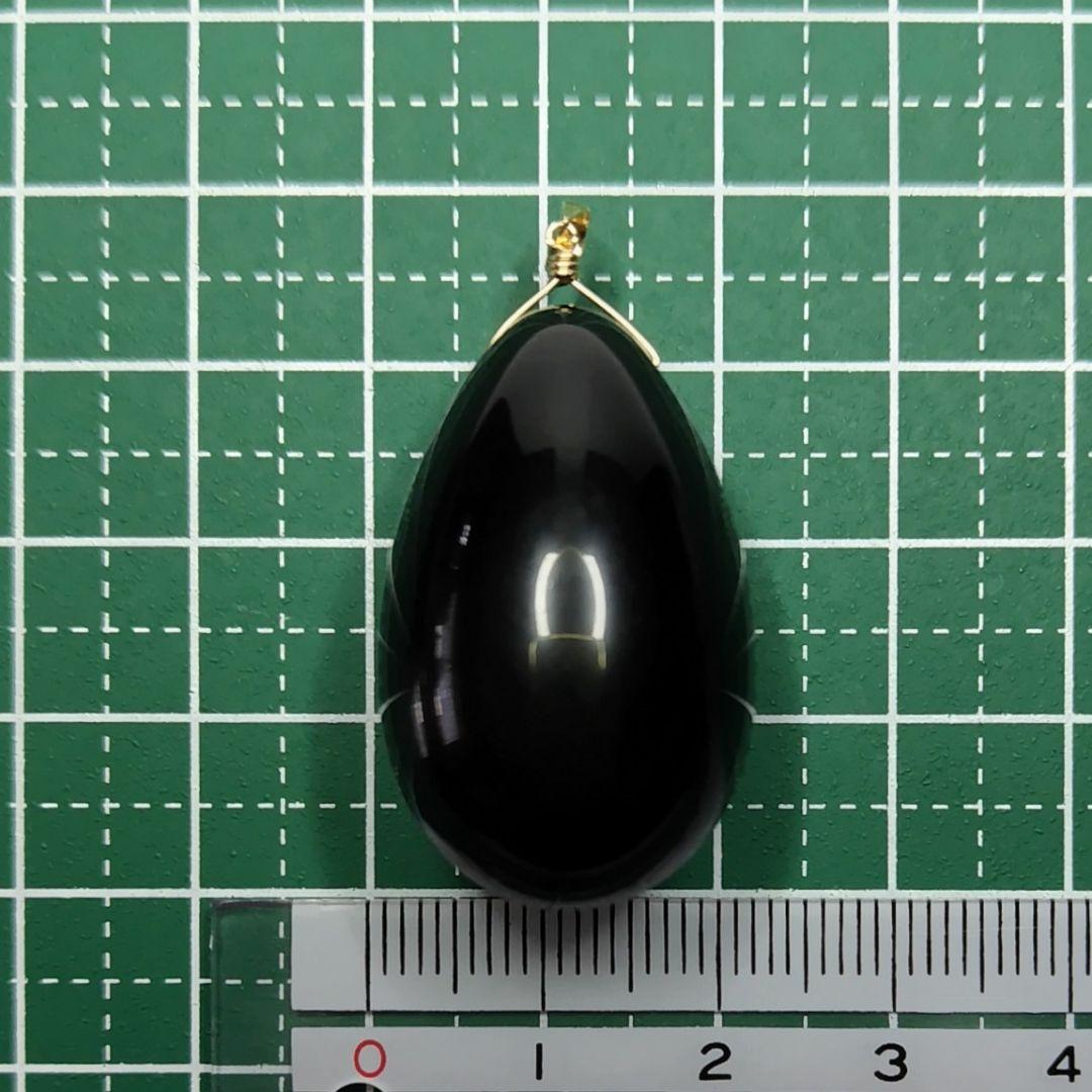 【kotakoji様ご確認用】K18 ブラックオブシディアン 黒曜石 ドロップ