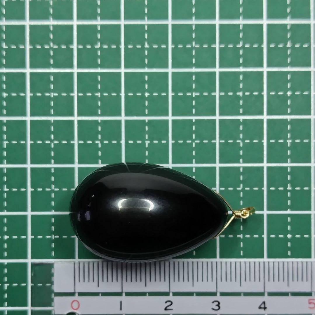 【kotakoji様ご確認用】K18 ブラックオブシディアン 黒曜石 ドロップ