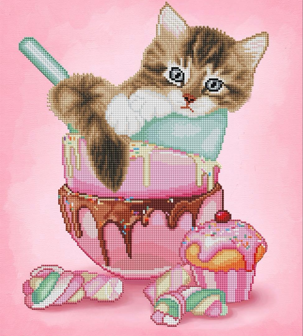 ダイヤモンドアートクラブ 【Cat & cupcake】
