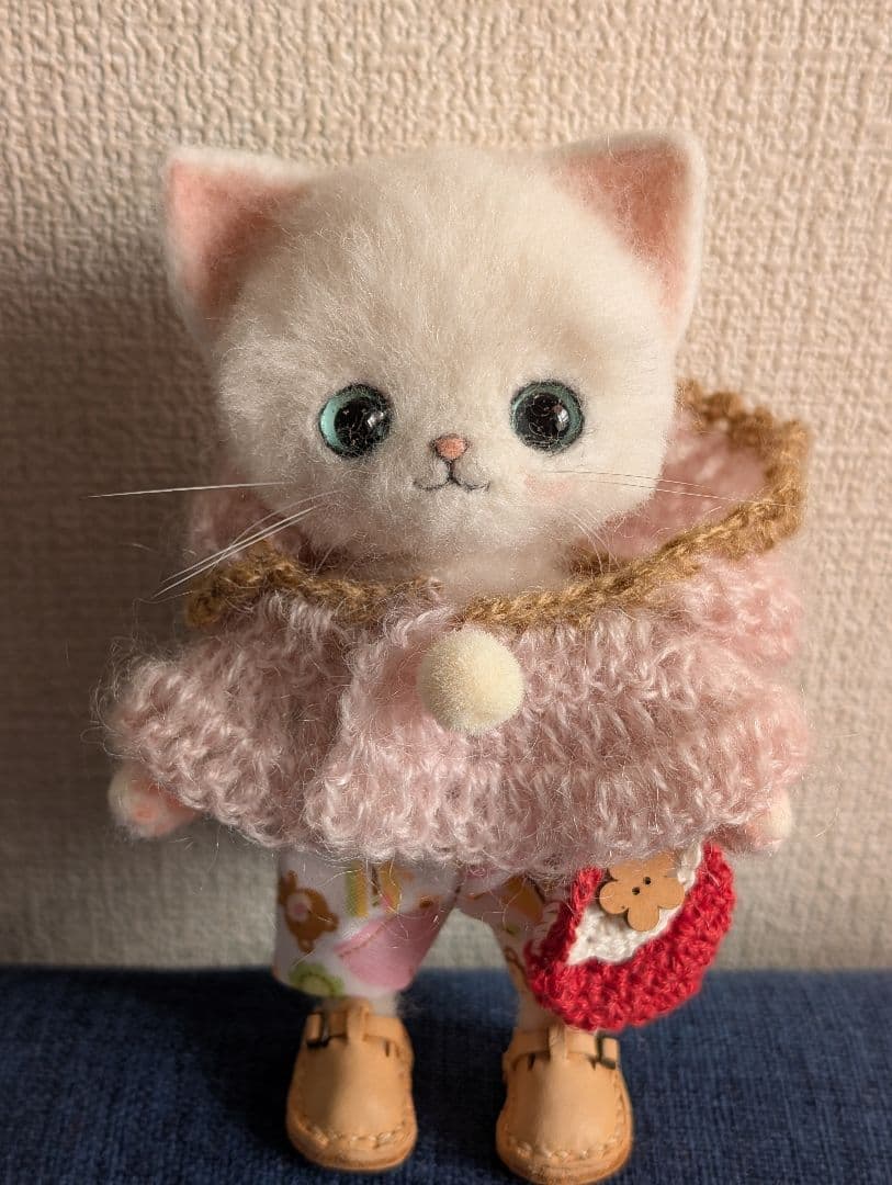 作家さま作 羊毛フェルト 白猫