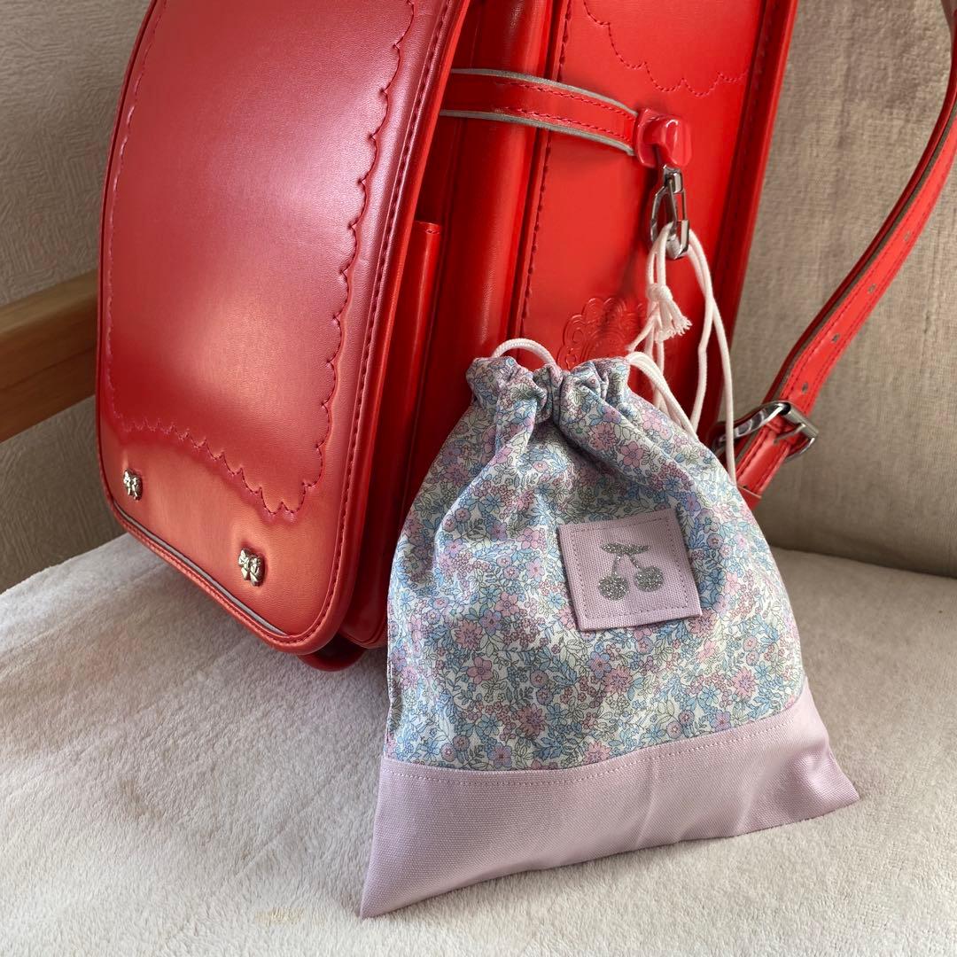 レッスンバック　女の子　上履き入れ　ナップサック袋　給食袋　入園入学ハンドメイド