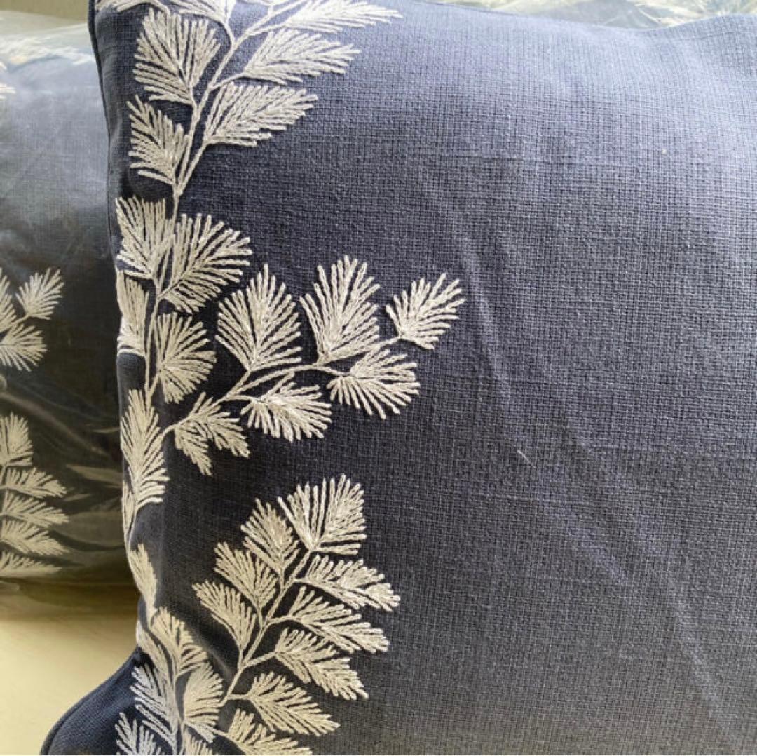 イギリス直輸入:ローラアシュレイ 刺繍ピロ　新品　WAXHAM