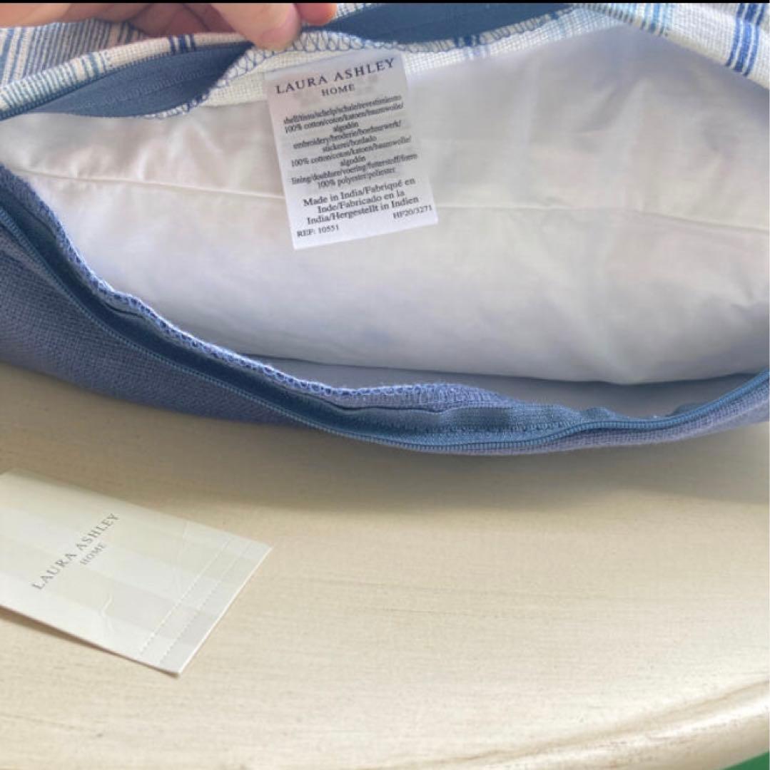 イギリス直輸入:ローラアシュレイ 刺繍ピロ　新品　WAXHAM