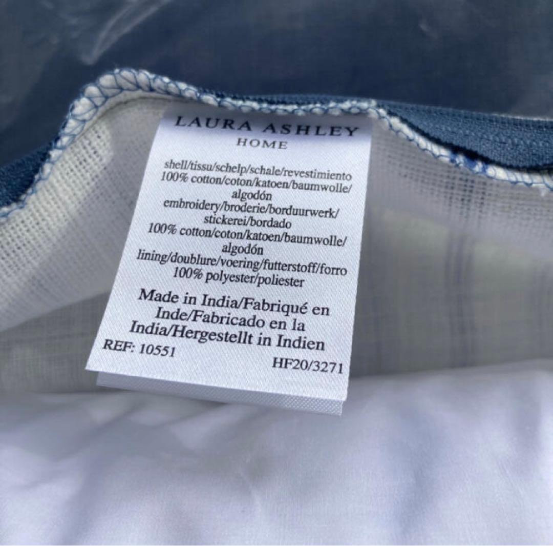 イギリス直輸入:ローラアシュレイ 刺繍ピロ　新品　WAXHAM