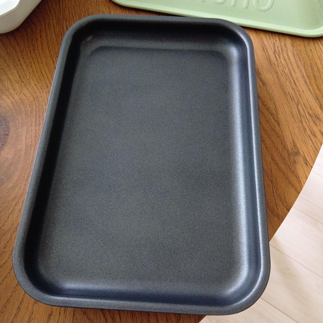 BRUNO コンパクトホットプレート グラスグリーン　３種プレート＋レシピブック