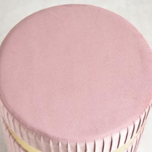 円柱型スツール ピンク大