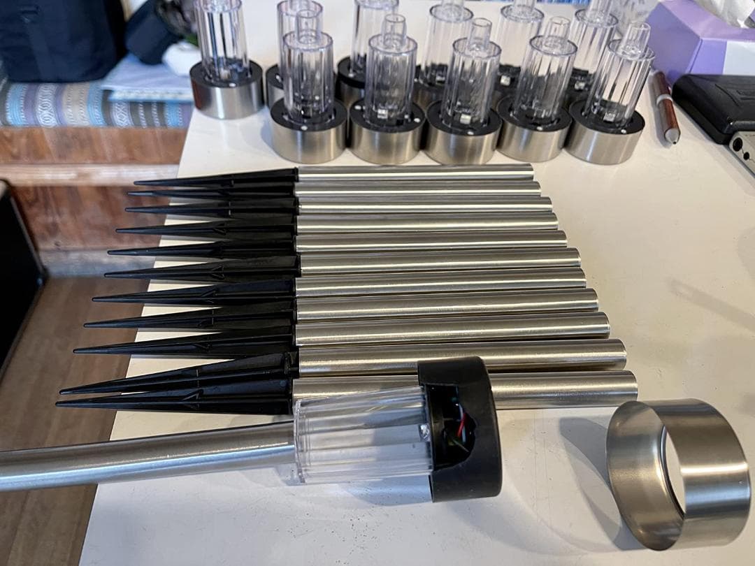 12個 屋外 防水 LED 自動点灯 昼白色 ソーラーライト ガーデンライト