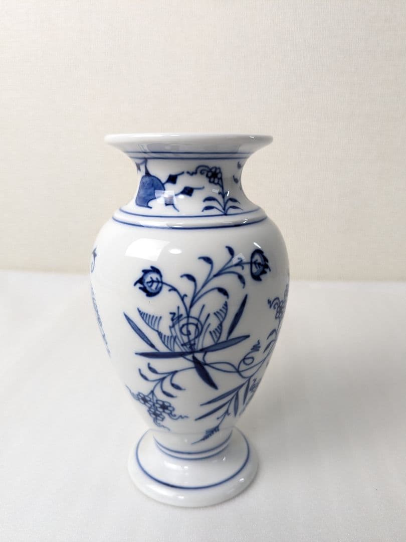 マイセン ブルーオニオン フラワーベース 花瓶