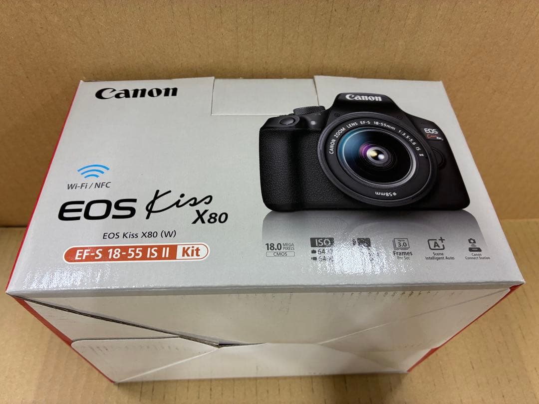 【新品】Canon EOS Kiss X80 レンズキット 箱ダメージあり