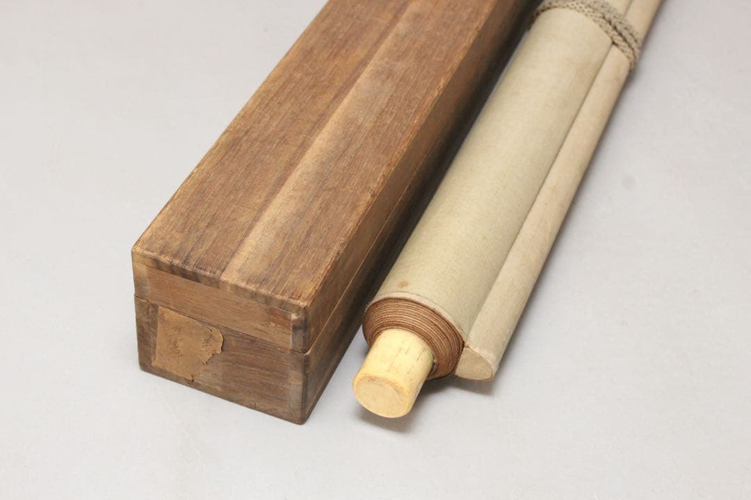 No5277 掛軸　石井九峰　美人図　絹本着色　合箱　日本画　古美術　送料無料