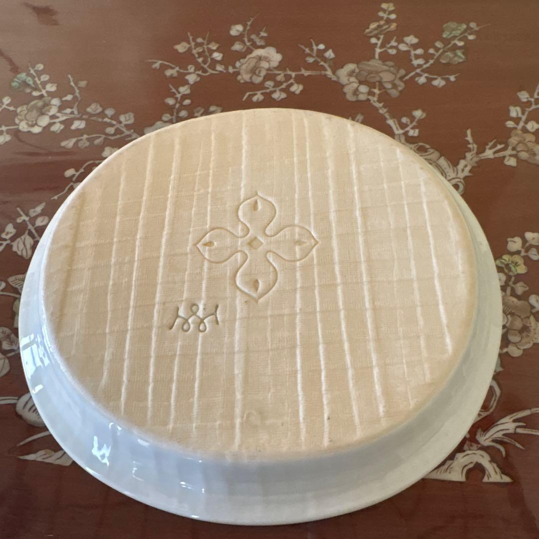 無汸庵 綿貫宏介 絵皿 食器 プレート 向かい合う孔雀