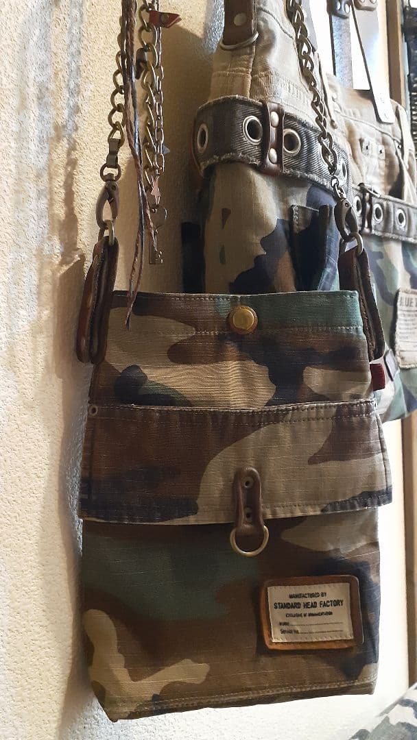 デニムリメイク★★★ JUNK VINTAGE 肩掛けトート&ミニショルダー付き