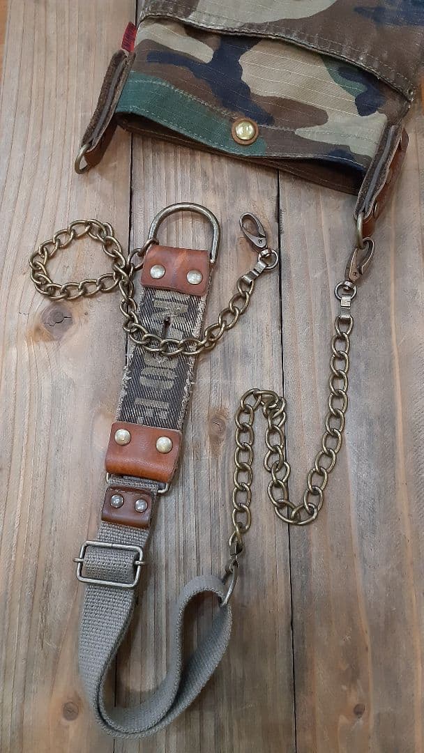 デニムリメイク★★★ JUNK VINTAGE 肩掛けトート&ミニショルダー付き