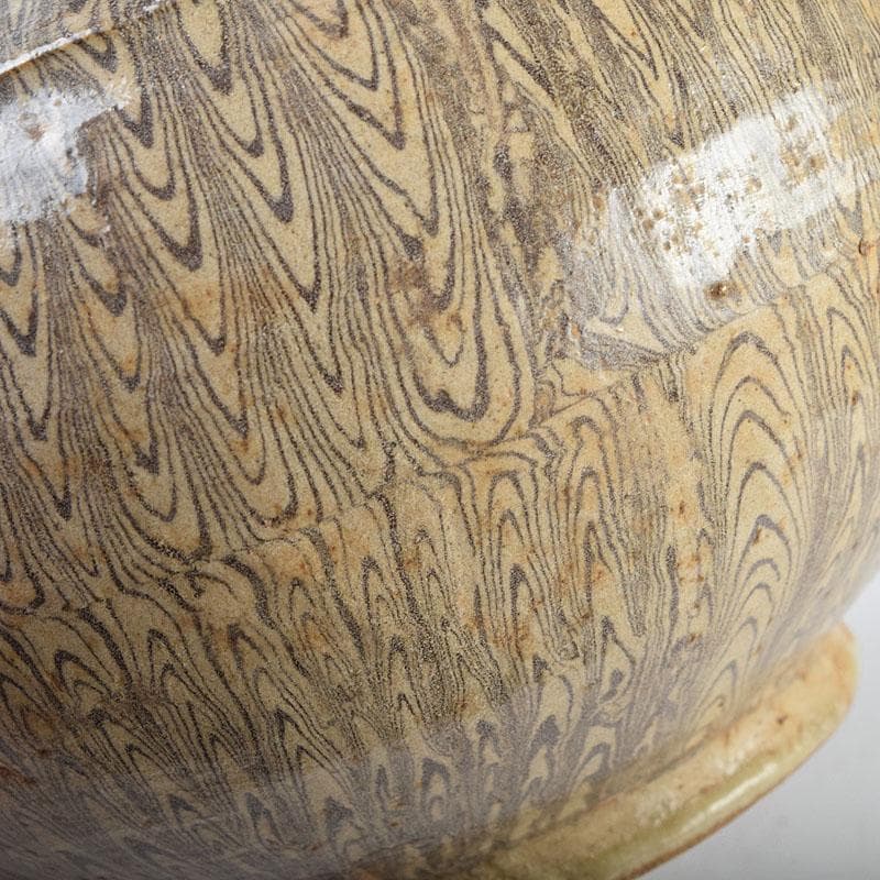 中国　練上双耳壷　V　R9656