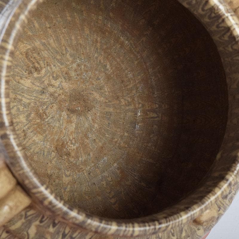 中国　練上双耳壷　V　R9656