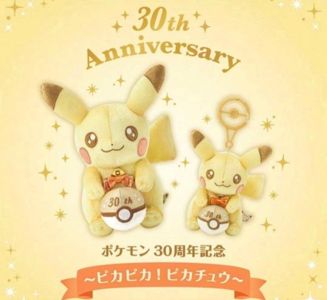 おまとめグッズ　ポケモン30周年　記念　ピカチュウ ぬいぐるみセット　おまけ付き