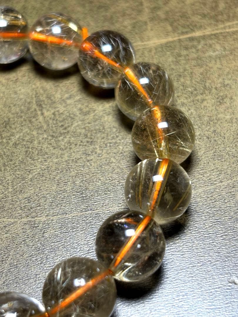 高品質　ゴールドタイチンルチルブレスレット　11.5㎜（新品未使用）ヴィーナス