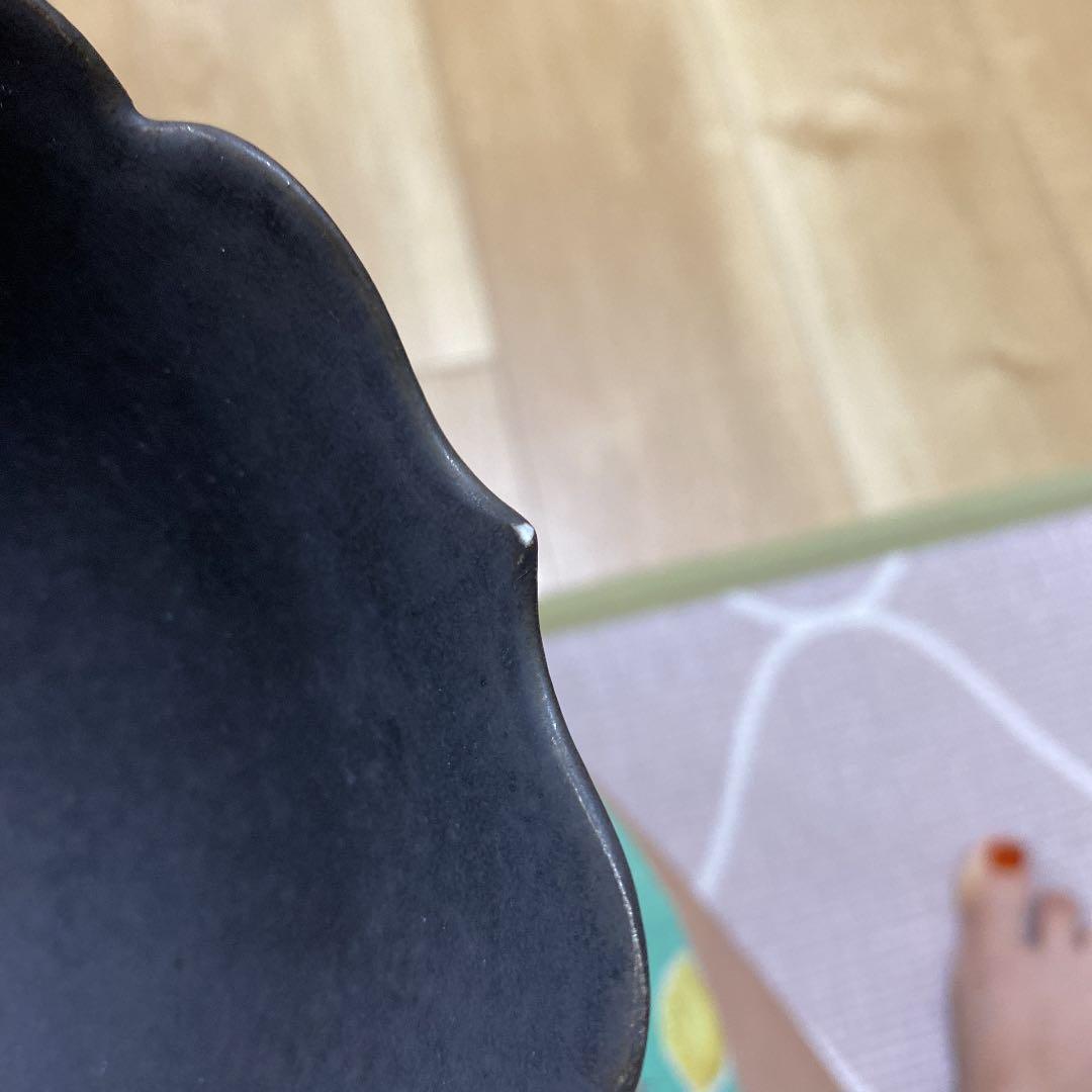 お値下げ！　木下和美　黒釉輪花鉢　ボウル