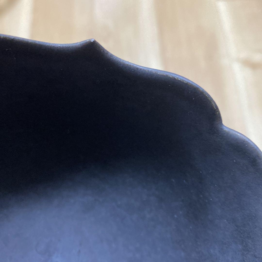 お値下げ！　木下和美　黒釉輪花鉢　ボウル