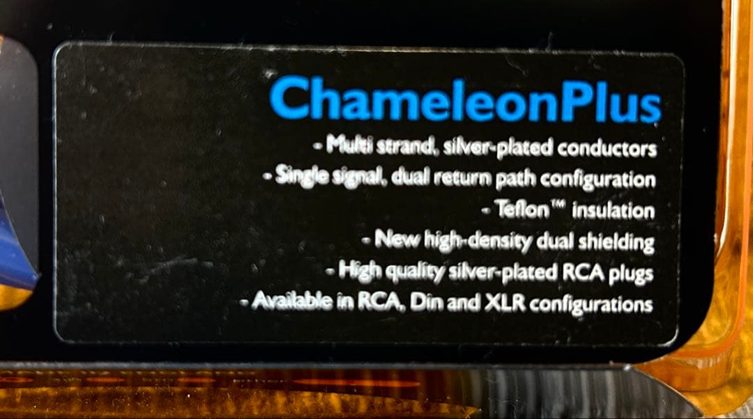 【未使用品】CHORD ChameleonPlus RCAケーブル