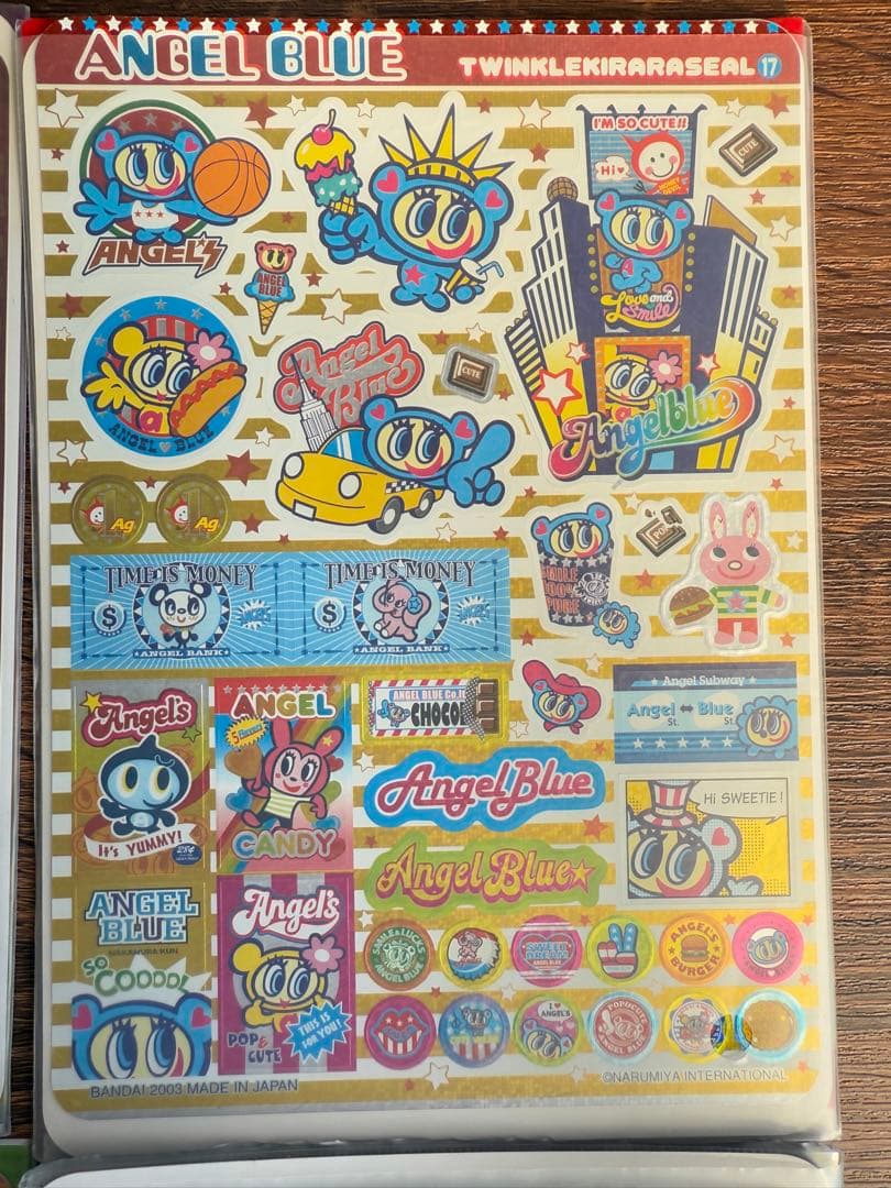 エンジェルブルー　ステッカーファイルセット　8セット