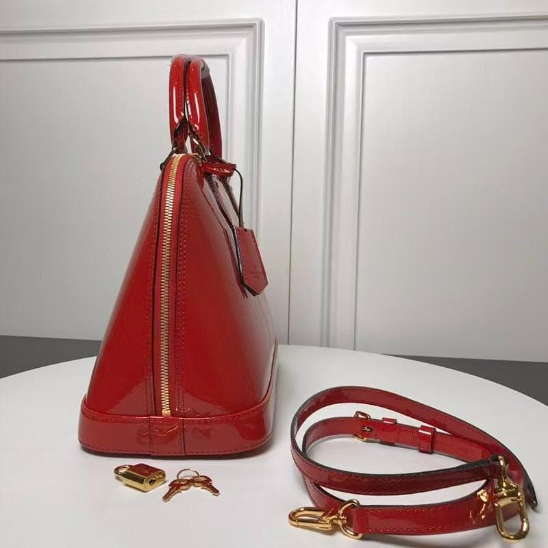 優良品Louis ⭐️Vuitton赤エナメルハンドバッグ