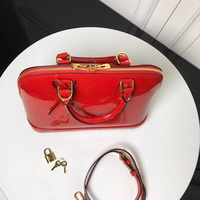 優良品Louis ⭐️Vuitton赤エナメルハンドバッグ