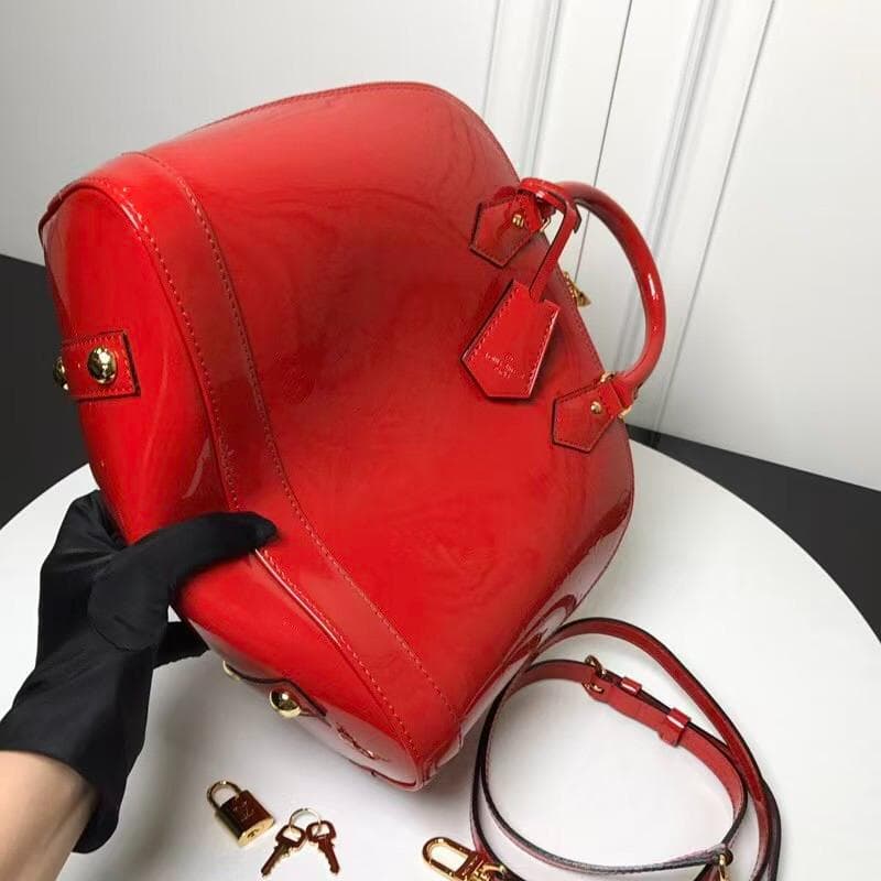 優良品Louis ⭐️Vuitton赤エナメルハンドバッグ