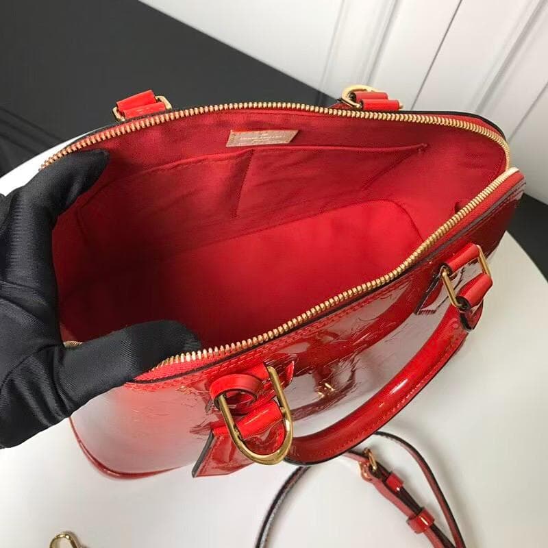 優良品Louis ⭐️Vuitton赤エナメルハンドバッグ