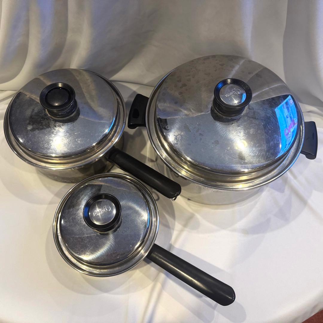 【 Amway 】 アムウェイ クィーンクックウェア 米国製 無水鍋 6点セット