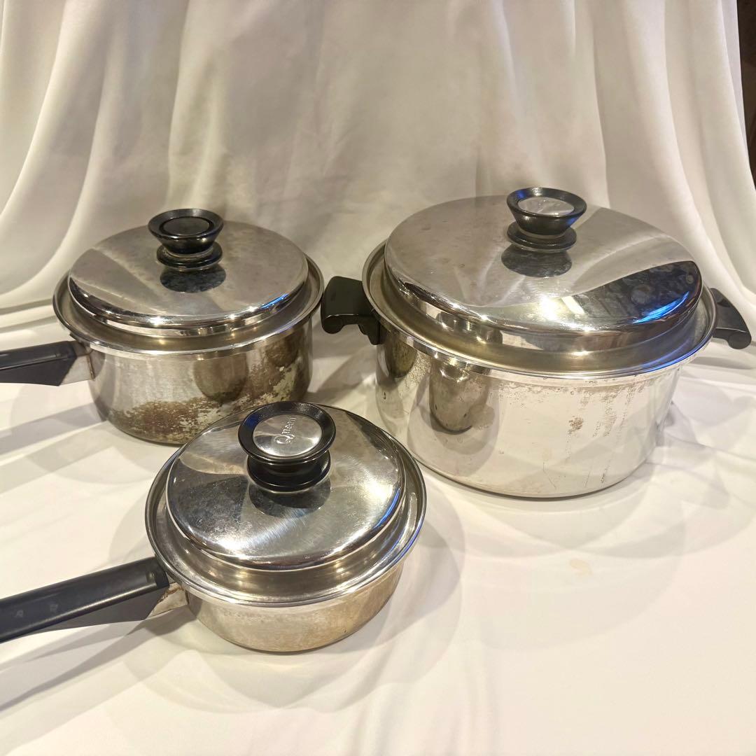 【 Amway 】 アムウェイ クィーンクックウェア 米国製 無水鍋 6点セット