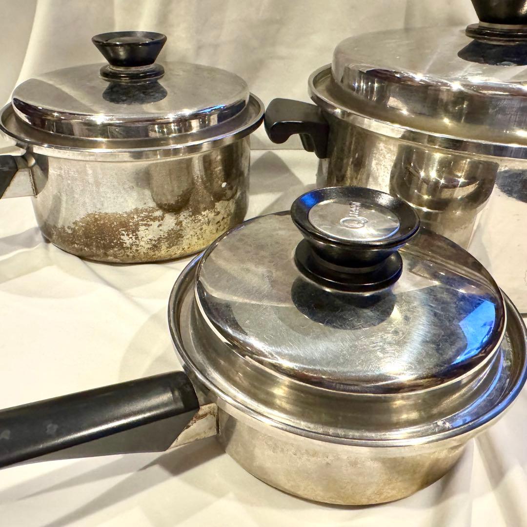 【 Amway 】 アムウェイ クィーンクックウェア 米国製 無水鍋 6点セット