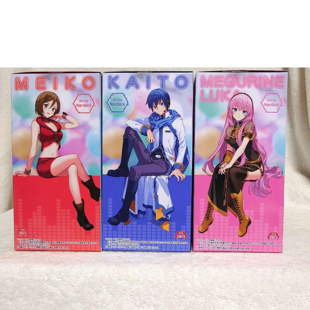 ぬーどるストッパーフィギュア　KAITO　巡音ルカ　MEIKO　３個セット