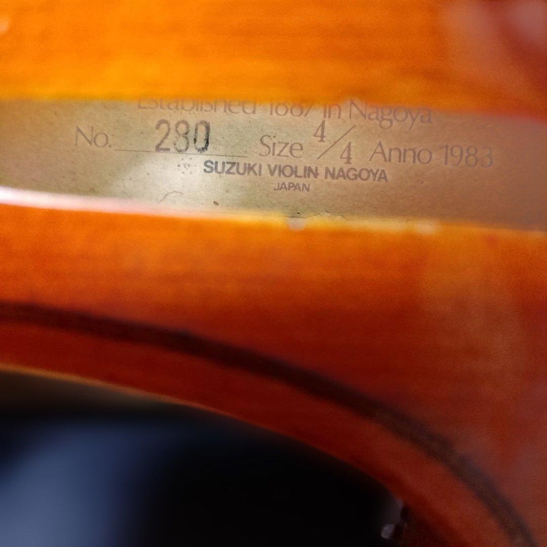 スズキバイオリン♥4/4サイズ♥品番280♥弓、ケ―ス、松脂付き