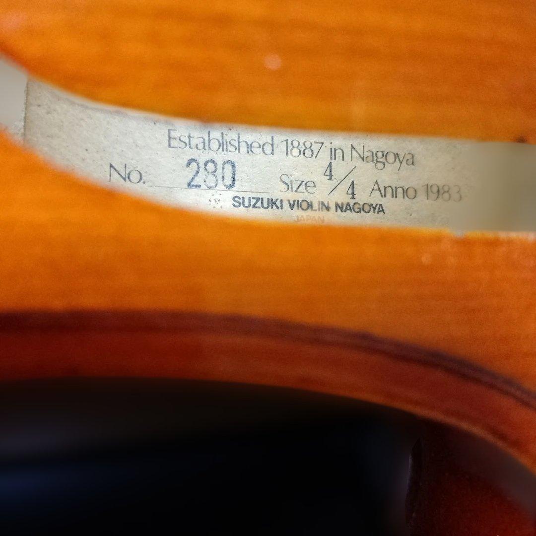スズキバイオリン♥4/4サイズ♥品番280♥弓、ケ―ス、松脂付き