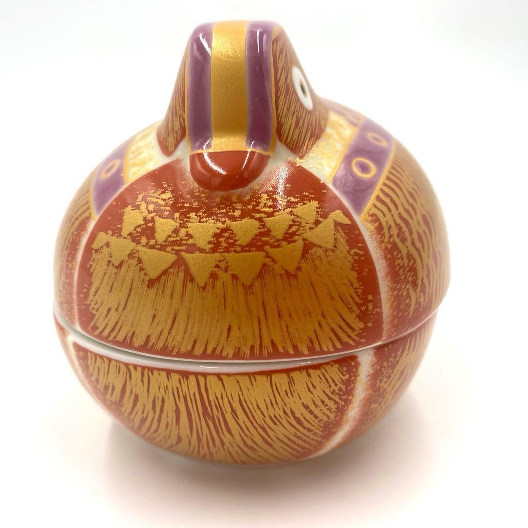 【特別価格】【在庫2】【新品】有田焼幸楽窯　錦琳派おしどり蓋物雄雌セット　縁起物