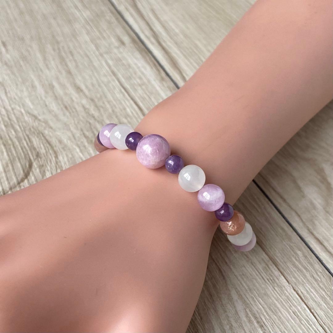 愛ある行動で勝利をつかむ/クンツァイト・他/パワーストーンブレスレット/天然石