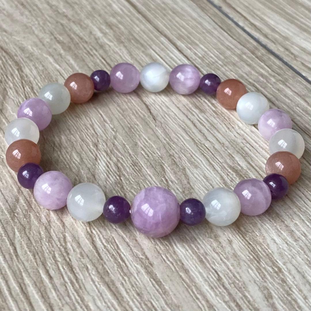 愛ある行動で勝利をつかむ/クンツァイト・他/パワーストーンブレスレット/天然石