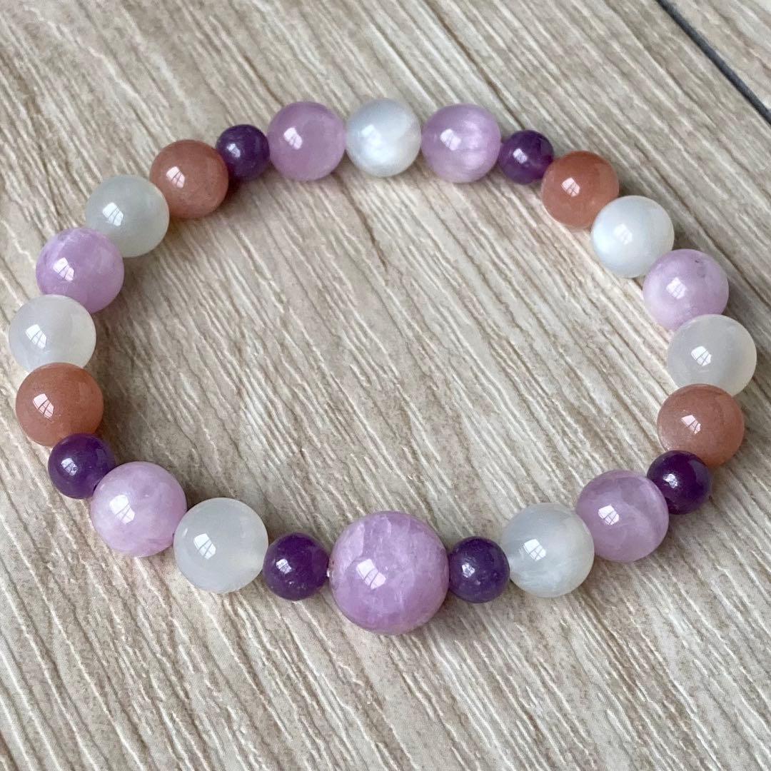 愛ある行動で勝利をつかむ/クンツァイト・他/パワーストーンブレスレット/天然石