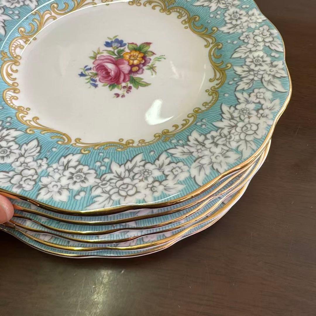 英国製　未使用 ロイヤルアルバートエンチャントメント　18cmプレート6枚セット