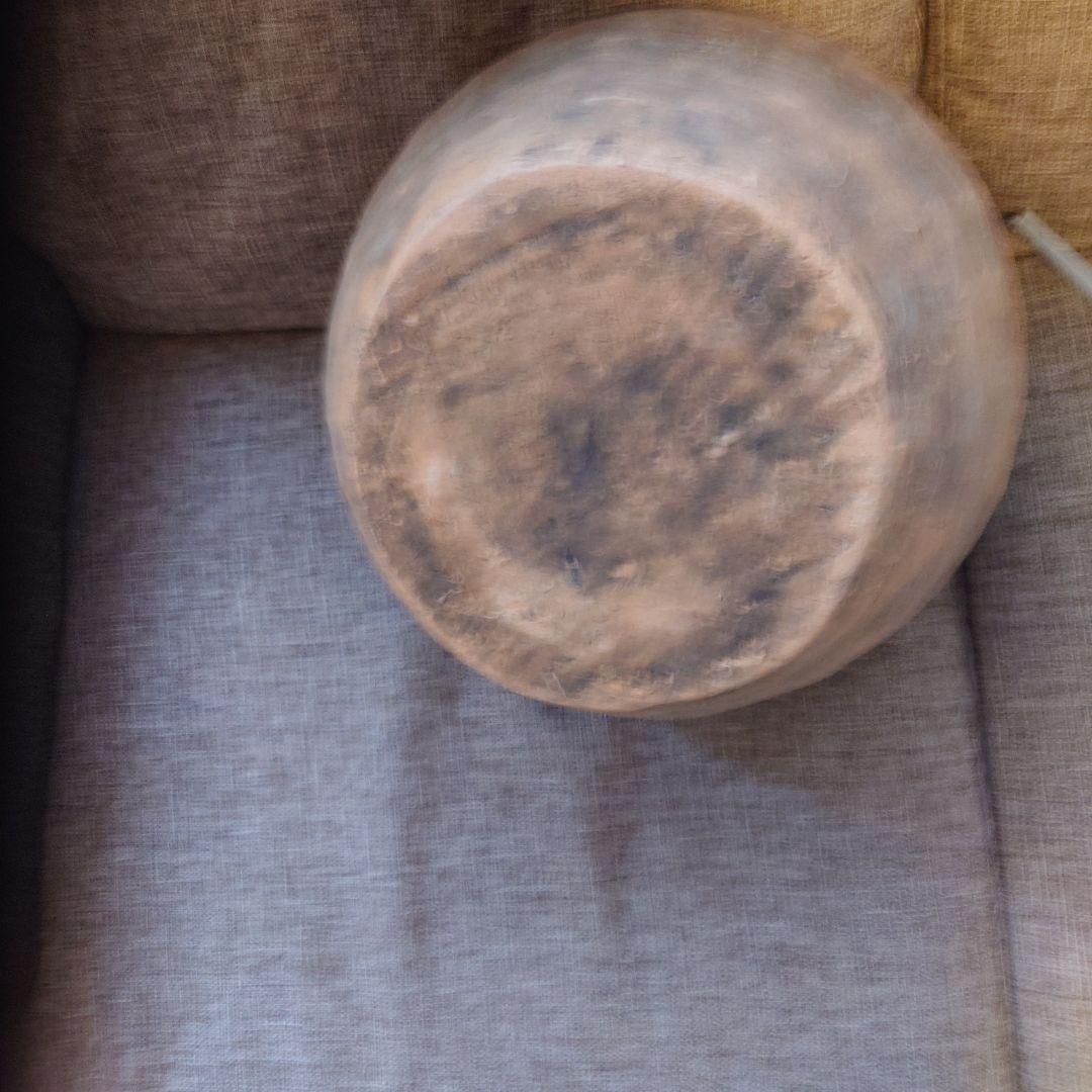 手作り陶器 球形 土色 土器　弥生　縄文　大壺