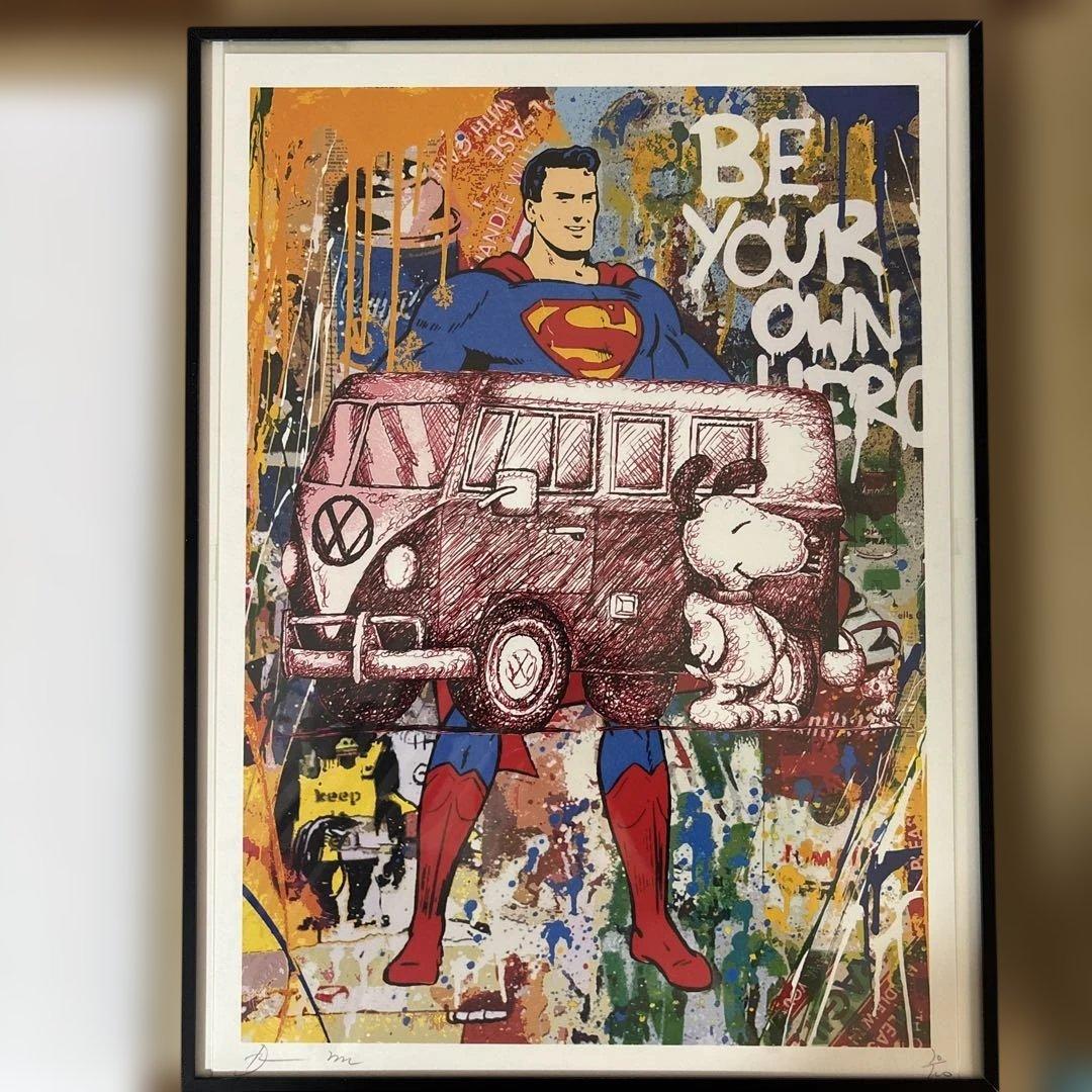 DEATH NYC スーパーマンとスヌーピー アート Rare 10/100