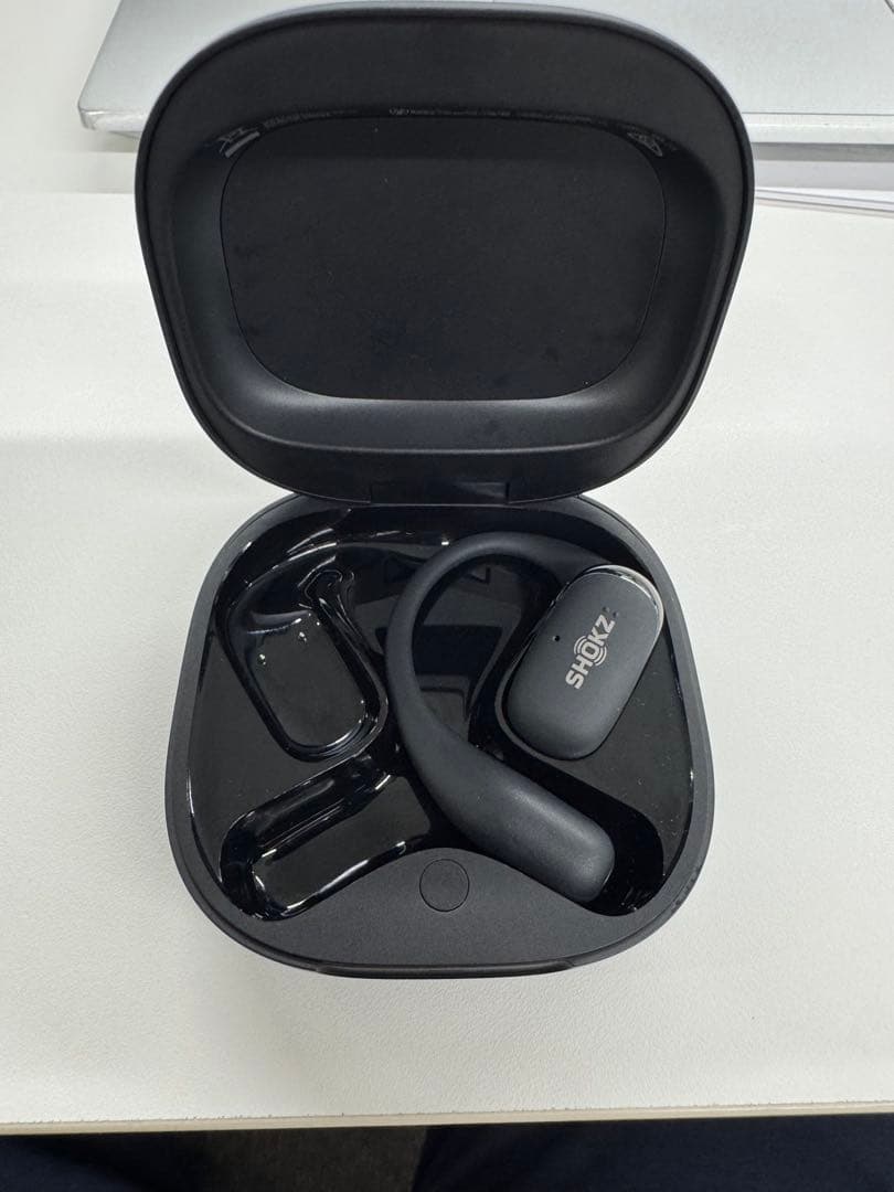 SHOKZ OPENFIT2＋　左耳無ワイヤレスイヤホン ブラック 充電ケース付