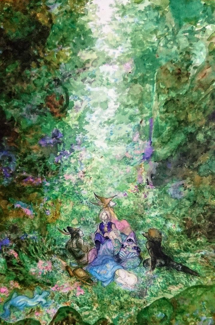 天野喜孝 FF9 パーティー 休息 (FFIX PartyRest)