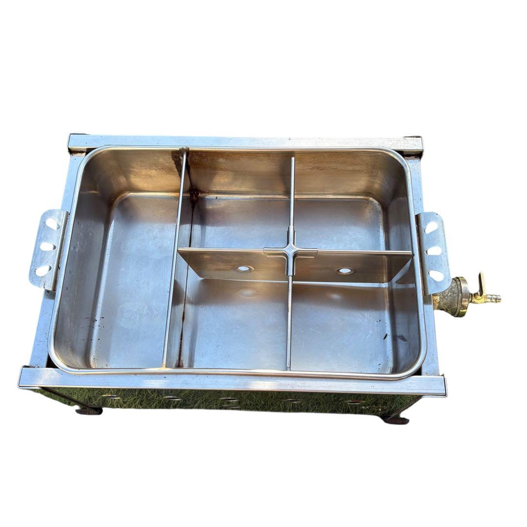 おでん鍋　ステンレス製　都市ガス　業務用　蓋付き　仕切り付き